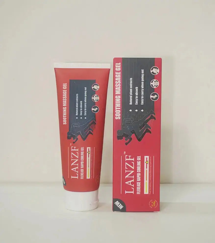 Travel-friendly tube of LANZF fast-absorbing massage cream